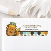 Koning van het Oerwoud AFDRUKBARE ADRESETIKETTEN Etiket (Insitu)