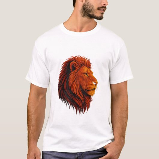 Koning van het Oerwoud – Fearless Neon Lion Roar T-shirt (Voorkant)