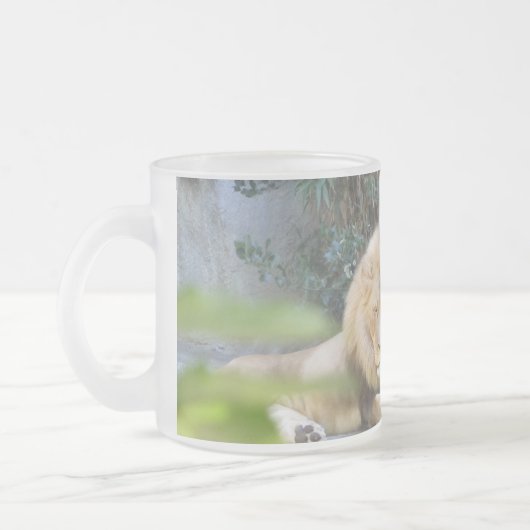 Koning van het Oerwoud "Leeuw" Matglas Koffiemok (Links)