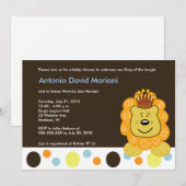 Koning van het Oerwoud Lion 5x7 Baby shower Uitnod Kaart (Voorkant / Achterkant)