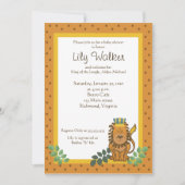 Koning van het Oerwoud Lion Baby shower 5x7 Uitnod Kaart (Voorkant)