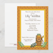 Koning van het Oerwoud Lion Baby shower 5x7 Uitnod Kaart (Voorkant / Achterkant)