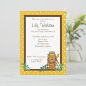 Koning van het Oerwoud Lion Baby shower 5x7 Uitnod Kaart (Staand voorkant)