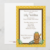 Koning van het Oerwoud Lion Baby shower 5x7 Uitnod Kaart (Voorkant / Achterkant)