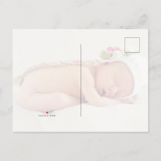 Koning van het Oerwoud Lion Cub Baby Boy Foto gebo Aankondigingskaart (Achterkant)