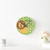Koning van het Oerwoud/Lion - Gepersonaliseerde wa Ronde Klok (Huis)