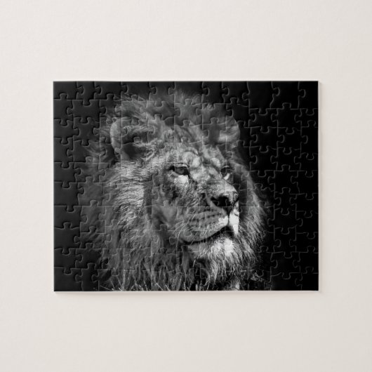 Koning van het Oerwoud - Lion Puzzle Legpuzzel (Horizontaal)
