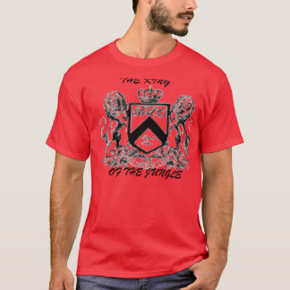 "KONING VAN HET OERWOUD"RODE T-SHIRT,GROOT T-SHIRT