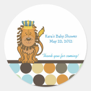 Koning van het Oerwoud Ronde Custom Favor Sticker