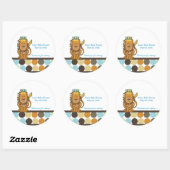 Koning van het Oerwoud Ronde Custom Favor Sticker (Vel)