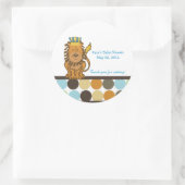 Koning van het Oerwoud Ronde Custom Favor Sticker (Tas)