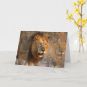 Koning van het Oerwoud Wenskaart Kaart (Gele Bloem)