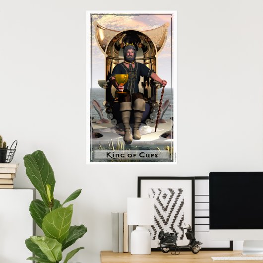 Koning van het Poster van Cups (Thuiskantoor)