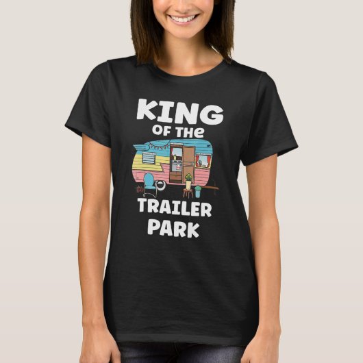 Koning van het RV Park Matching King Queen Motorho T-shirt (Voorkant)