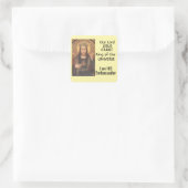 Koning van het Universum Vierkante Sticker (Tas)