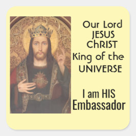 Koning van het Universum Vierkante Sticker