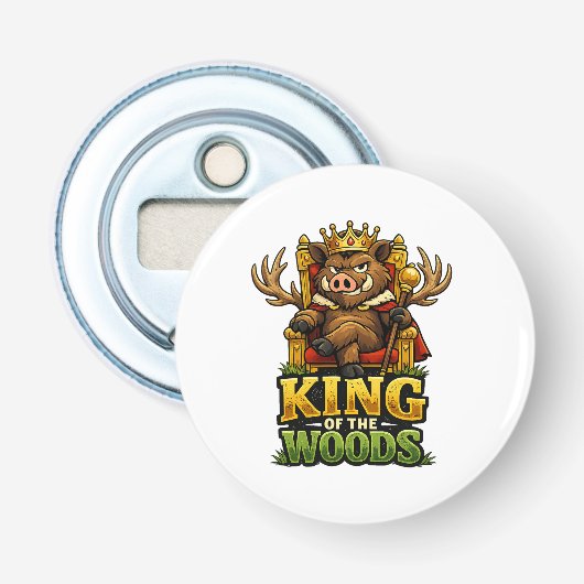 Koning van het Woud Button Flesopener (Voorkant)