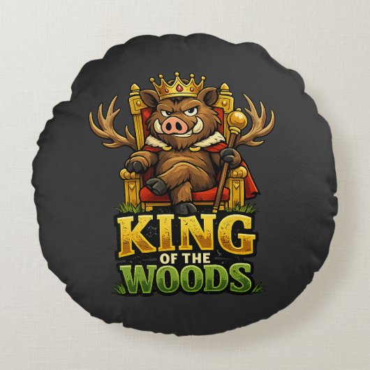 Koning van het Woud Rond Kussen (Voorkant)
