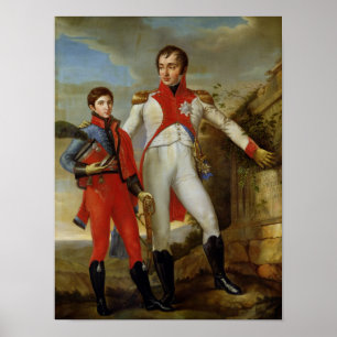 Koning van Holland en kroonprins van Holland Poster