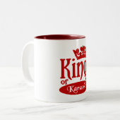 Koning van Karaoke mok - kies stijl en kleur (Voorkant links)