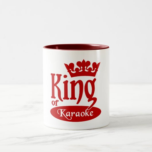 Koning van Karaoke mok - kies stijl en kleur (Center)