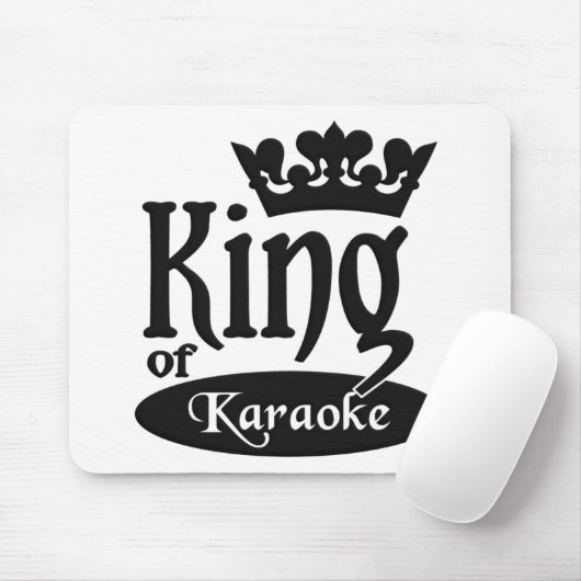 Koning van Karaoke mousepad Muismat (Met muis)