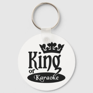 Koning van Karaoke-sleutelhanger Sleutelhanger
