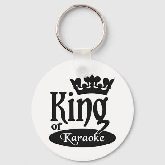 Koning van Karaoke-sleutelhanger Sleutelhanger (Voorkant)