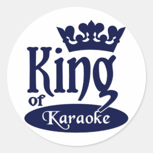 Koning van Karaoke-stickers Ronde Sticker