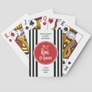 Koning van Karaoke Zingende Songfestival Reünie Pokerkaarten