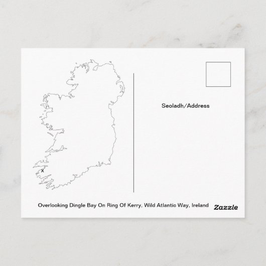 Koning van Kerry overziende dag van de dingle Briefkaart (Achterkant)