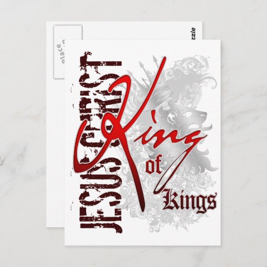 Koning van Kings Briefkaart (Voorkant / Achterkant)