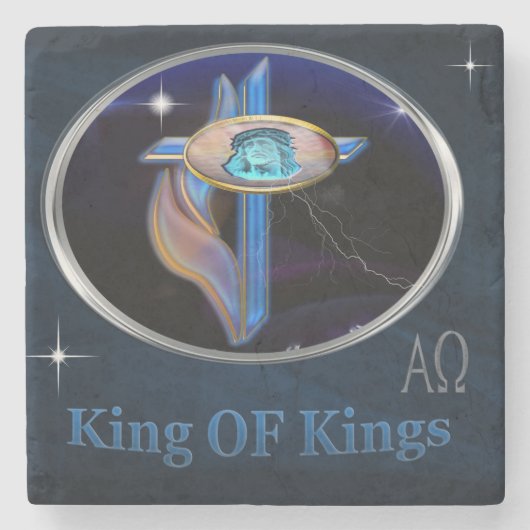 Koning van Kings Stenen Onderzetter (Voorkant)