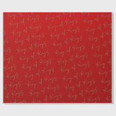Koning van Koningen Rode Kerstmis Cadeaupapier (Vlak)