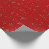 Koning van Koningen Rode Kerstmis Cadeaupapier (Hoek)