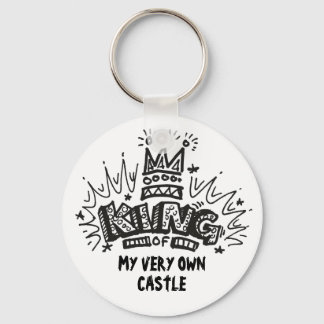 Koning van mijn eigen kasteel sleutelhanger
