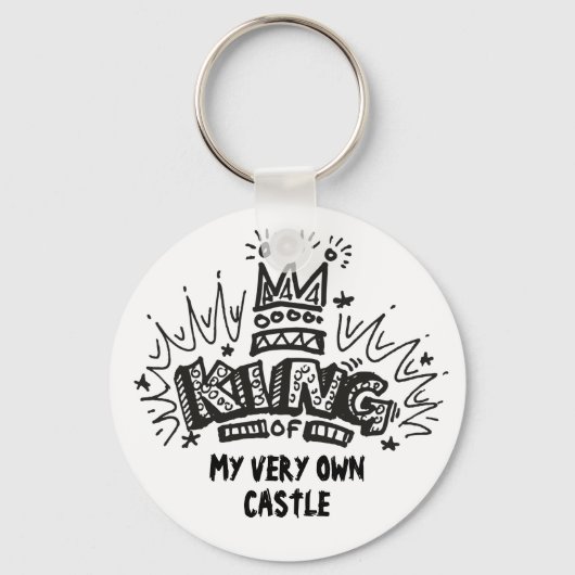 Koning van mijn eigen kasteel sleutelhanger (Voorkant)