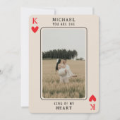 Koning van mijn Hart Aangepaste Foto Valentijnsdag Feestdagenkaart (Voorkant)
