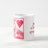 "Koning van mijn hart" rode speelkaart Koffiemok (Center)