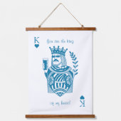 Koning van mijn Hart Speelkaart Hangend Wandkleed (Voorkant)