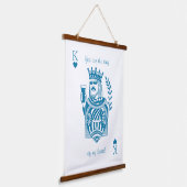Koning van mijn Hart Speelkaart Hangend Wandkleed (Gebogen)