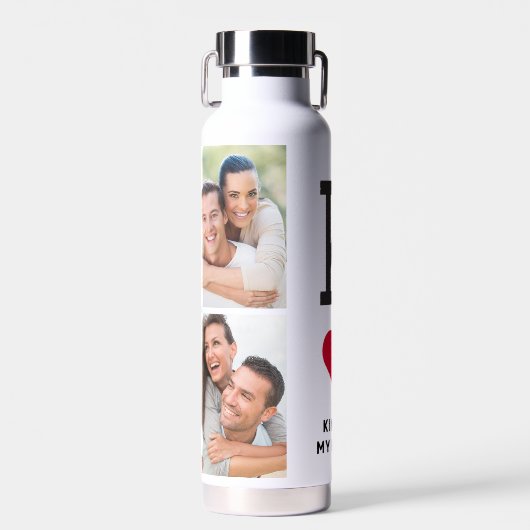 Koning van mijn hart | Valentijnsdag Gift 4 Foto Waterfles (Voorkant)