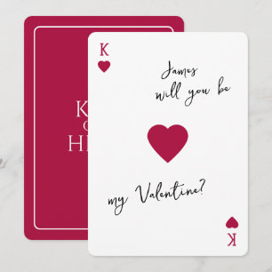 Koning van mijn Hart Valentijnskaart Wees mijn Val Kaart