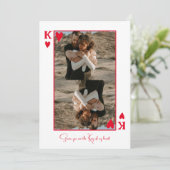 Koning van mijn hartfoto valentijndag feestdagenkaart (Staand voorkant)
