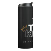 Koning van mijn reis thermosbeker (Gedraaid links)