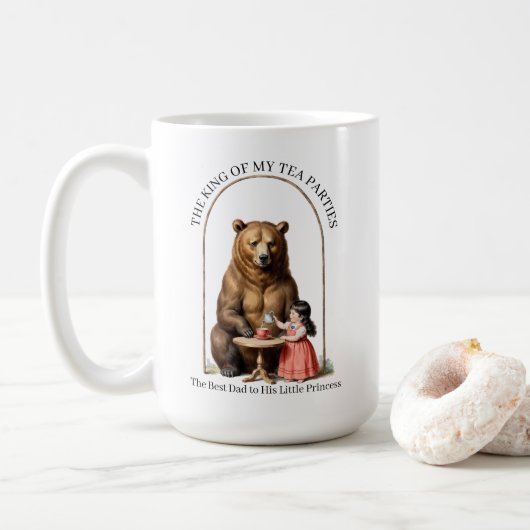 Koning van mijn theepartijtjes Douce Dad Mok (Met donut)