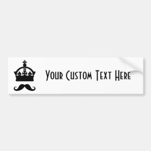 Koning van Mustaches aangepaste bumpersticker