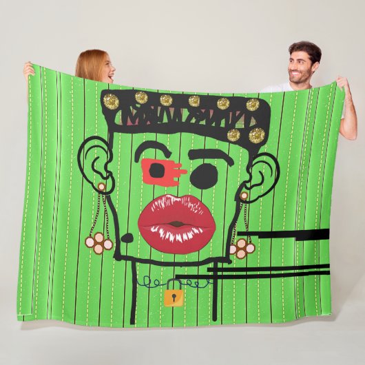 Koning van Nigeria FLEECE BLANKET! Deken (In situ)