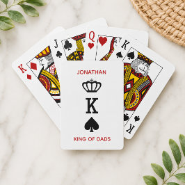Koning van Pappas Persoonlijke Vaderdag Kroon Aas  Pokerkaarten
