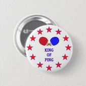 Koning van Ping Pong Ronde Button 5,7 Cm (Voorkant /achterkant)